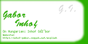 gabor inhof business card